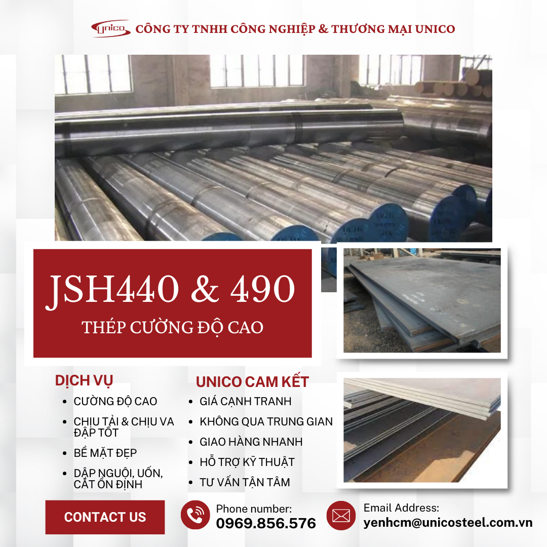 Rao bán thép JSH440 & JSH490 – thép cường độ cao